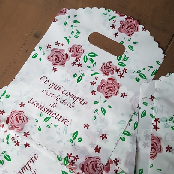 20 pcs Loot Bags Ce qui compte c'est le désir de transmettre French Bags Favor - Picture 2 of 5